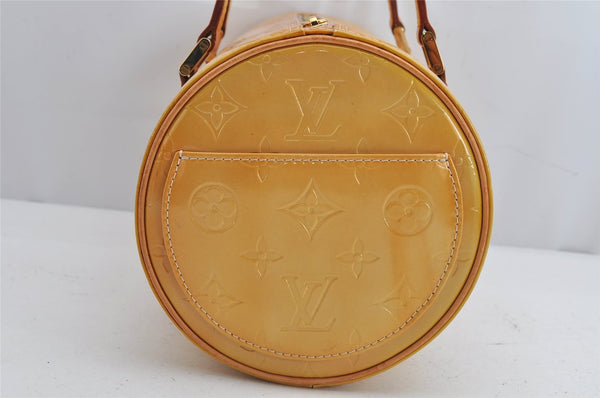 Authentic Louis Vuitton Vernis Bedford Hand Bag Yellow Beige M91006 LV 1424K