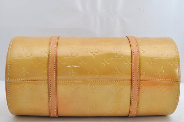 Authentic Louis Vuitton Vernis Bedford Hand Bag Yellow Beige M91006 LV 1424K