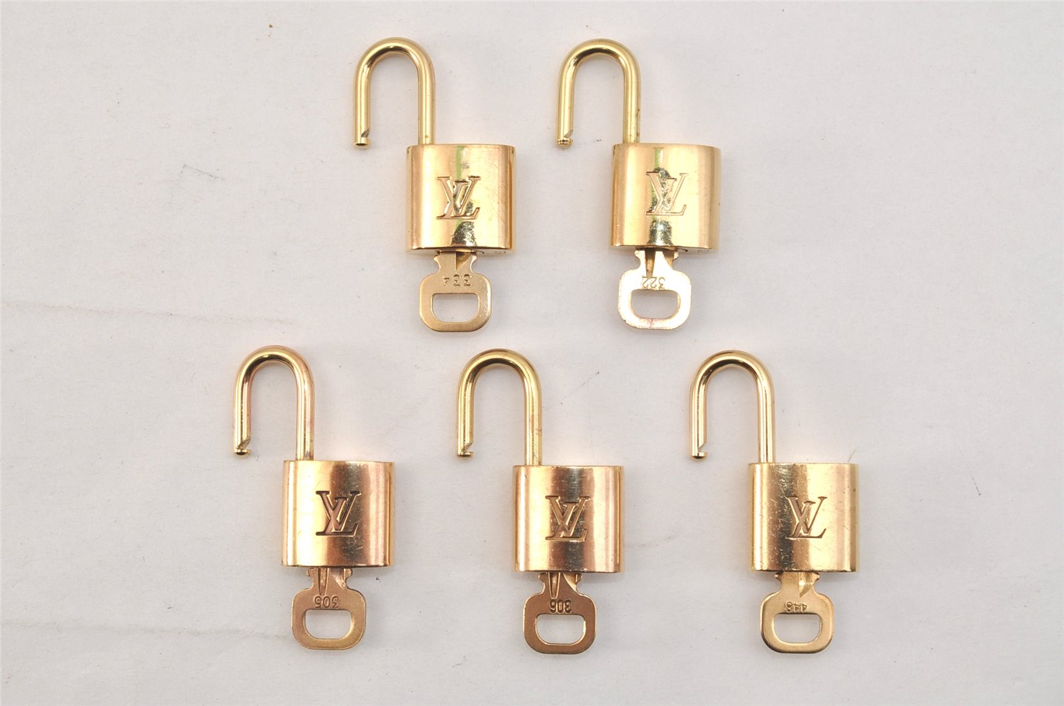 Authentic Louis Vuitton Padlock & Keys 10Set LV 1424L