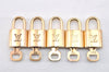 Authentic Louis Vuitton Padlock & Keys 10Set LV 1424L