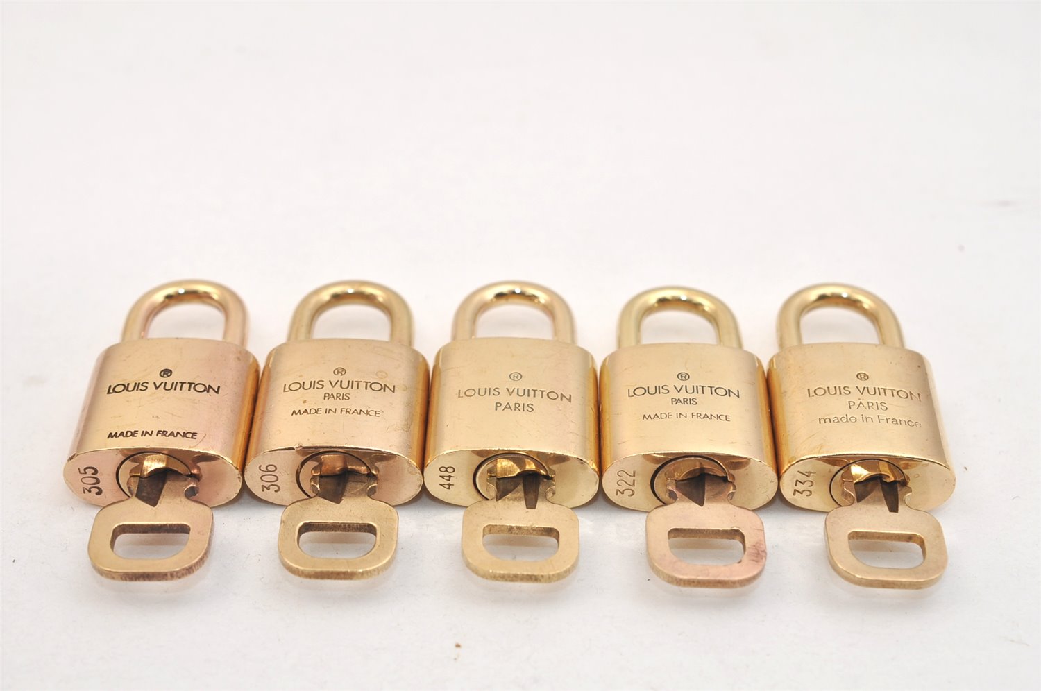 Authentic Louis Vuitton Padlock & Keys 10Set LV 1424L