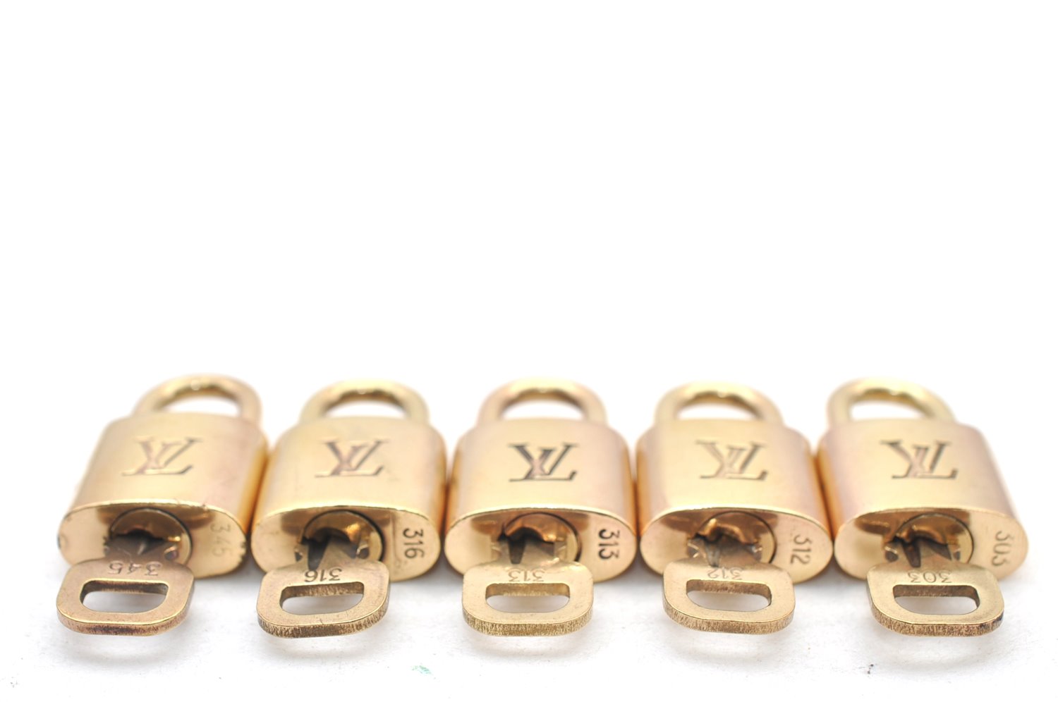 Authentic Louis Vuitton Padlock & Keys 10Set LV 1426L