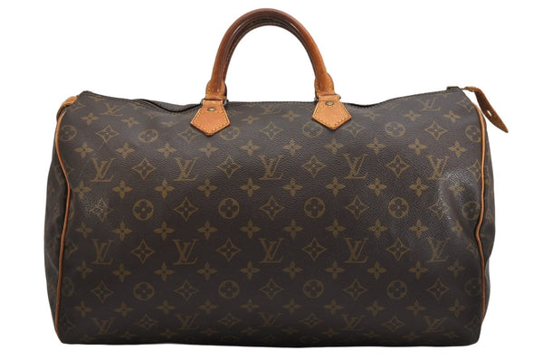 Authentic Louis Vuitton Monogram Speedy 40 Hand Boston Bag M41522 LV 1427K