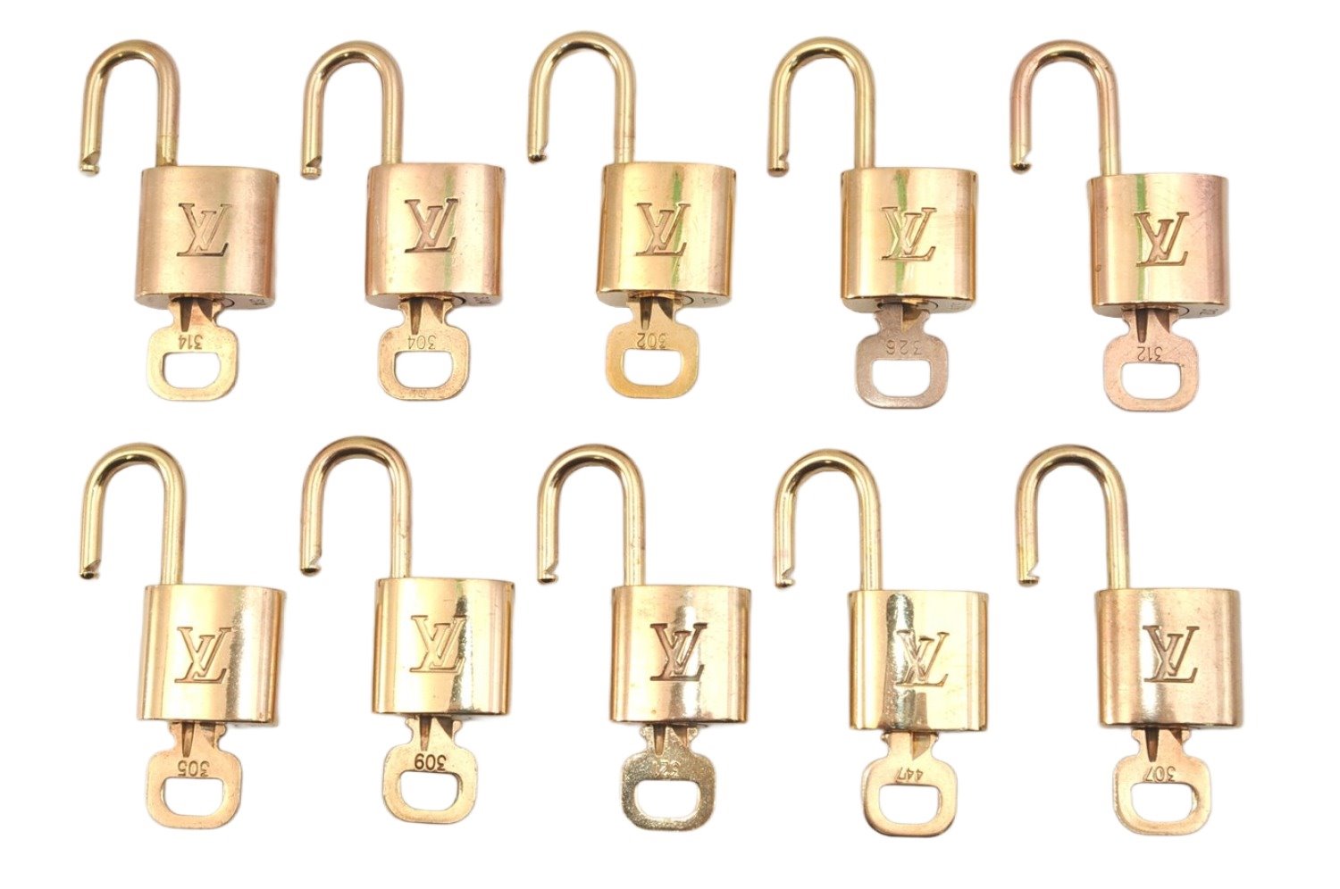 Authentic Louis Vuitton Padlock & Keys 10Set LV 1427L