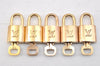 Authentic Louis Vuitton Padlock & Keys 10Set LV 1427L