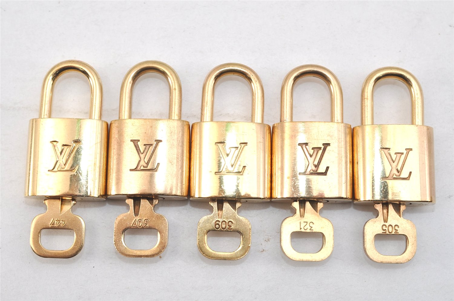 Authentic Louis Vuitton Padlock & Keys 10Set LV 1427L