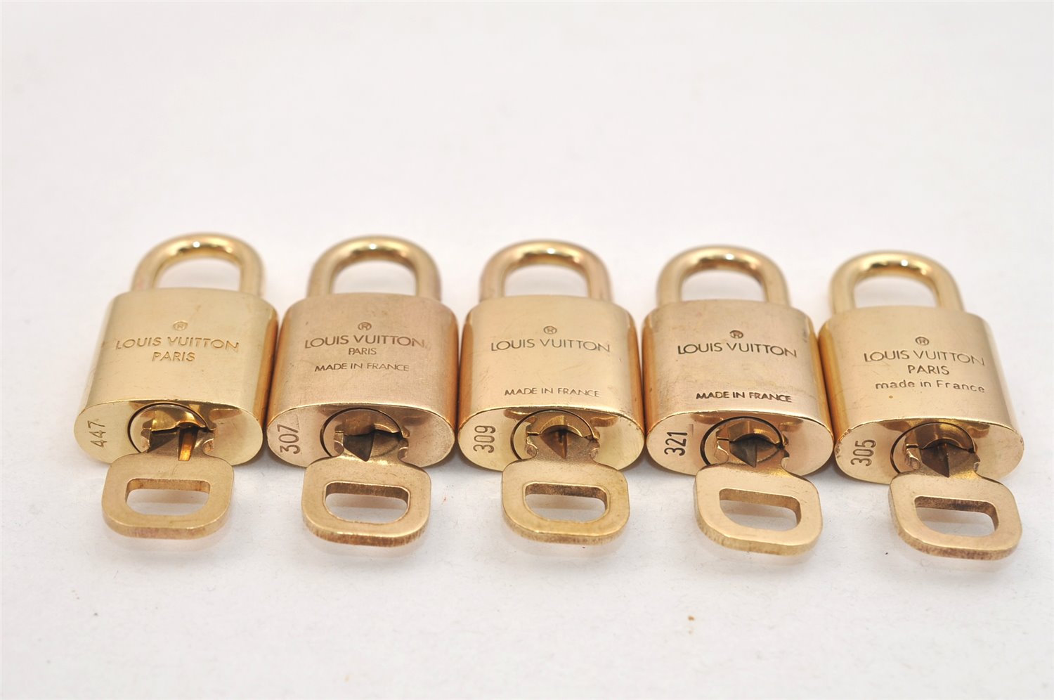 Authentic Louis Vuitton Padlock & Keys 10Set LV 1427L