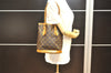 Authentic Louis Vuitton Monogram Bucket PM Shoulder Tote Bag M42238 Junk 1428I