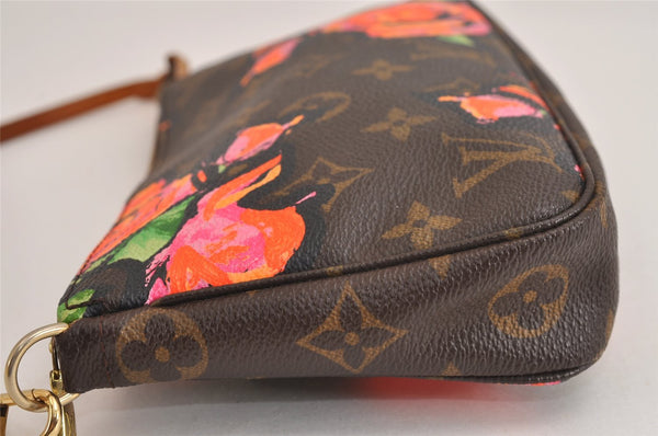 Authentic Louis Vuitton Monogram Rose Pochette Accessoires Pouch M48615 LV 1428J