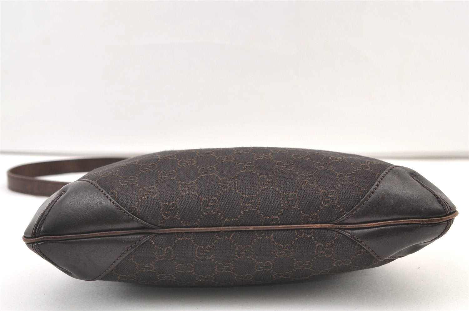 Authentic GUCCI Vintage Shoulder Hand Bag GG Canvas Leather 248272 Brown 1429K