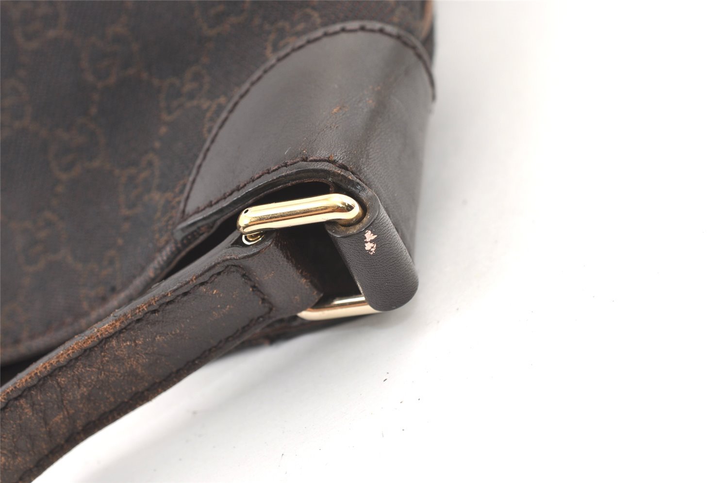 Authentic GUCCI Vintage Shoulder Hand Bag GG Canvas Leather 248272 Brown 1429K