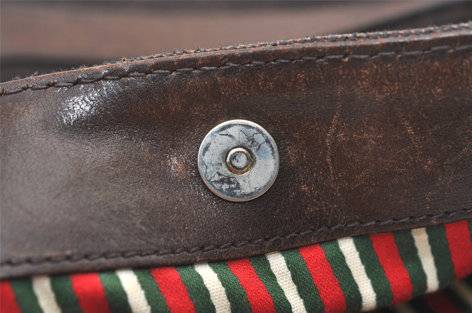 Authentic GUCCI Vintage Shoulder Hand Bag GG Canvas Leather 248272 Brown 1429K