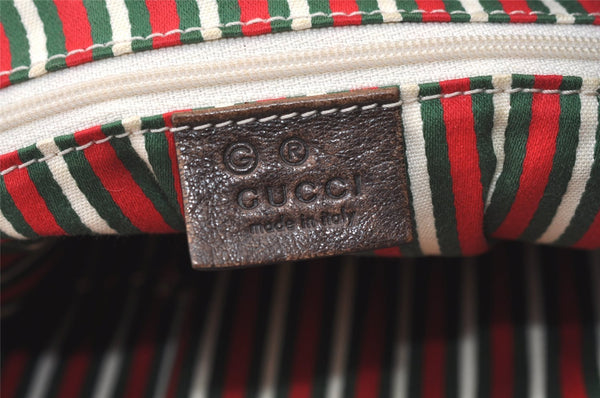 Authentic GUCCI Vintage Shoulder Hand Bag GG Canvas Leather 248272 Brown 1429K