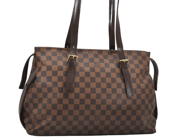 Authentic Louis Vuitton Damier Chelsea Shoulder Tote Bag N51119 LV 1430J