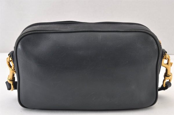 Authentic GUCCI Sherry Line Shoulder Crossbody Bag Purse Leather Navy Blue 1432K