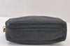 Authentic GUCCI Sherry Line Shoulder Crossbody Bag Purse Leather Navy Blue 1432K