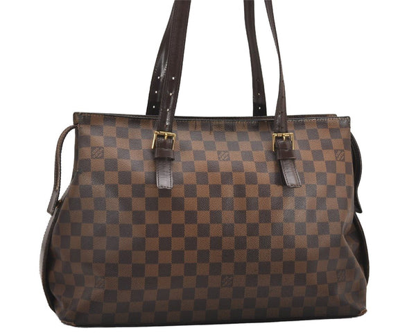 Authentic Louis Vuitton Damier Chelsea Shoulder Tote Bag N51119 LV 1433J