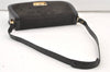 Authentic CELINE Horse Carriage Shoulder Hand Bag Suede Leather Black 1433K