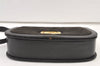Authentic CELINE Horse Carriage Shoulder Hand Bag Suede Leather Black 1433K