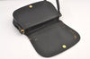 Authentic CELINE Horse Carriage Shoulder Hand Bag Suede Leather Black 1433K
