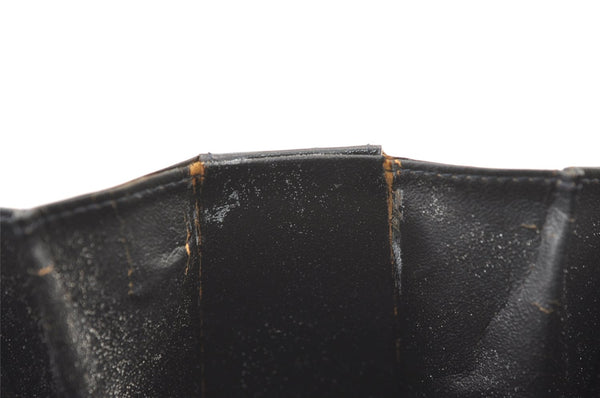 Authentic CELINE Horse Carriage Shoulder Hand Bag Suede Leather Black 1433K