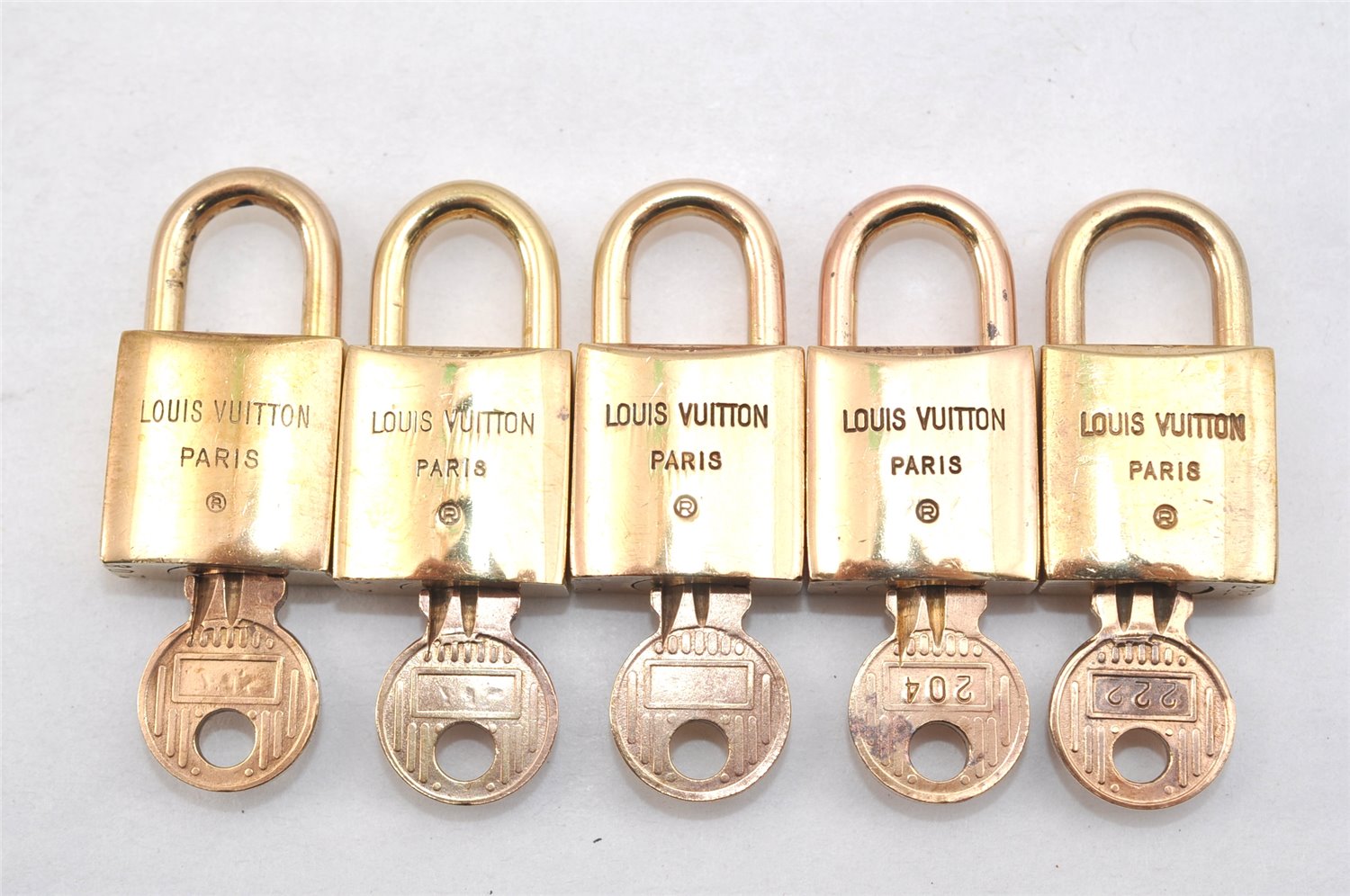 Authentic Louis Vuitton Padlock and Keys 10Set Old Model LV 1434L