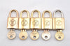 Authentic Louis Vuitton Padlock and Keys 10Set Old Model LV 1434L