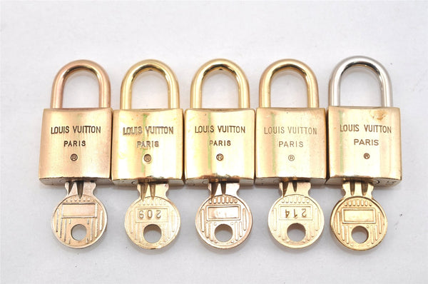 Authentic Louis Vuitton Padlock and Keys 10Set Old Model LV 1434L