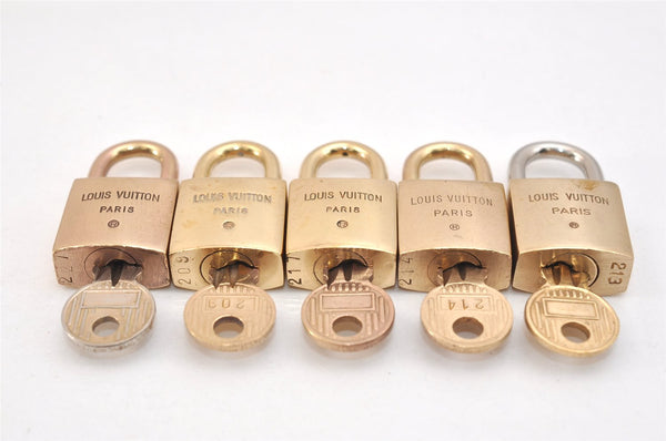 Authentic Louis Vuitton Padlock and Keys 10Set Old Model LV 1434L