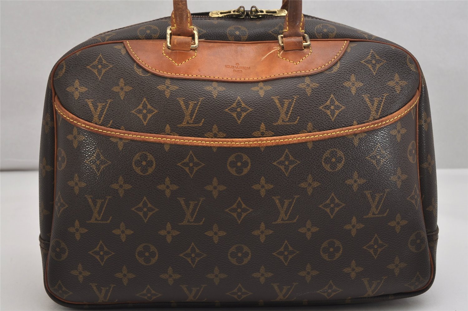 Authentic Louis Vuitton Monogram Deauville Hand Bag M47270 LV 1435K