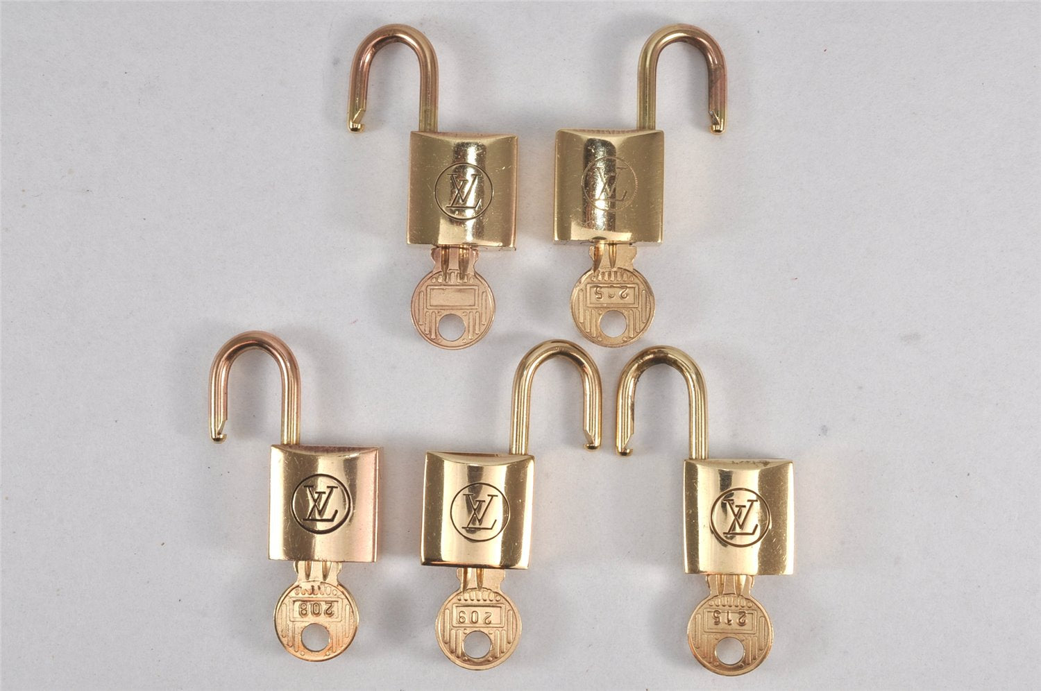 Authentic Louis Vuitton Padlock and Keys 10Set Old Model LV 1435L