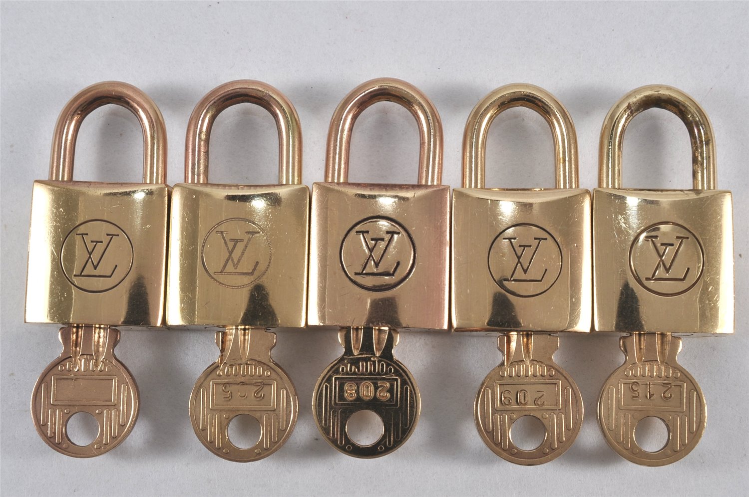 Authentic Louis Vuitton Padlock and Keys 10Set Old Model LV 1435L