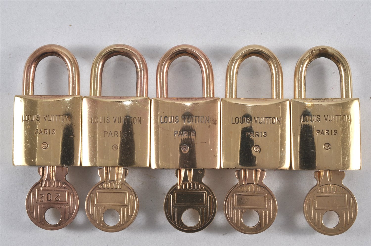 Authentic Louis Vuitton Padlock and Keys 10Set Old Model LV 1435L