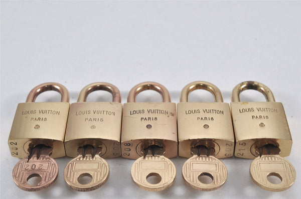 Authentic Louis Vuitton Padlock and Keys 10Set Old Model LV 1435L