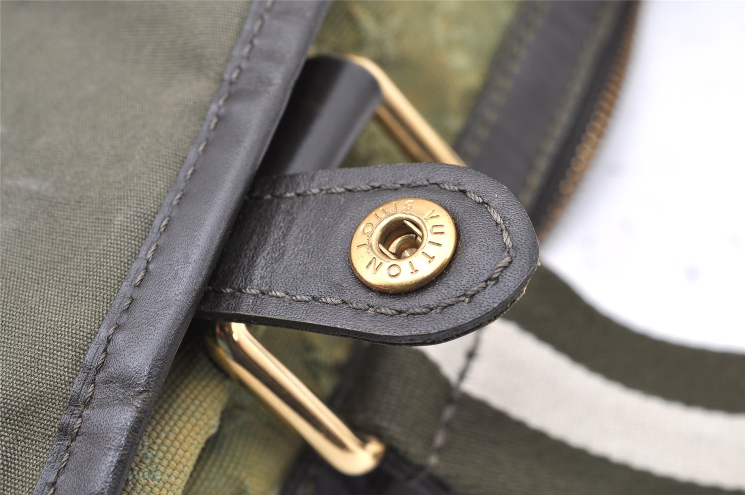 Auth Louis Vuitton Monogram Mini Sac Marie Kate 48h Hand Bag M42342 Green 1436I