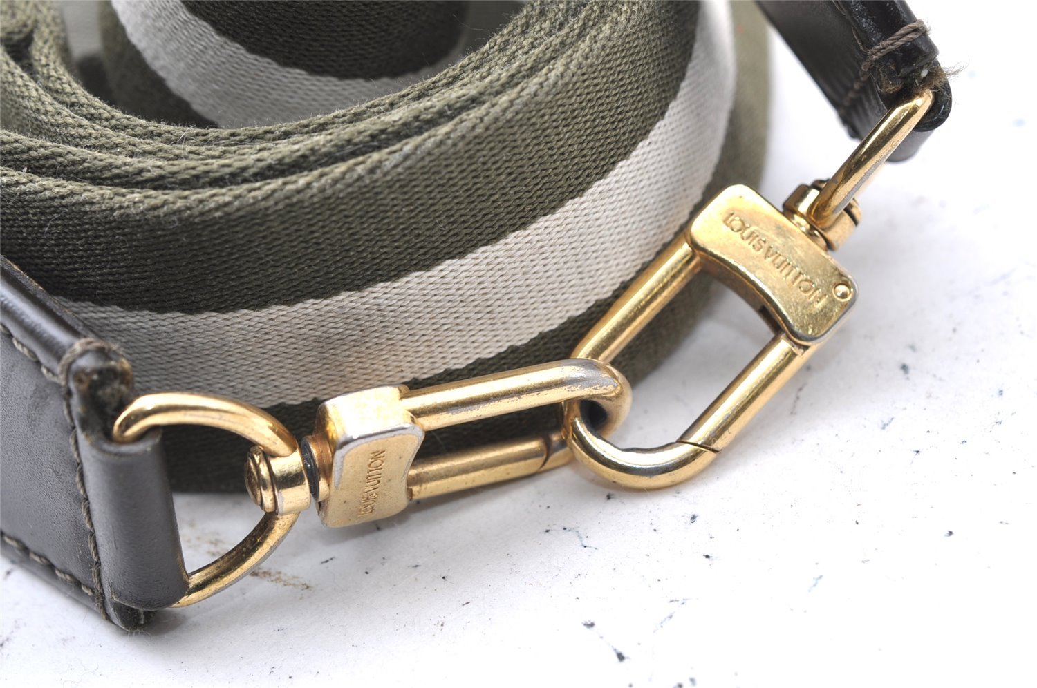 Auth Louis Vuitton Monogram Mini Sac Marie Kate 48h Hand Bag M42342 Green 1436I