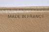 Authentic CHANEL Mademoiselle Calf Skin Turnlock Chain Shoulder Bag Beige 1436K