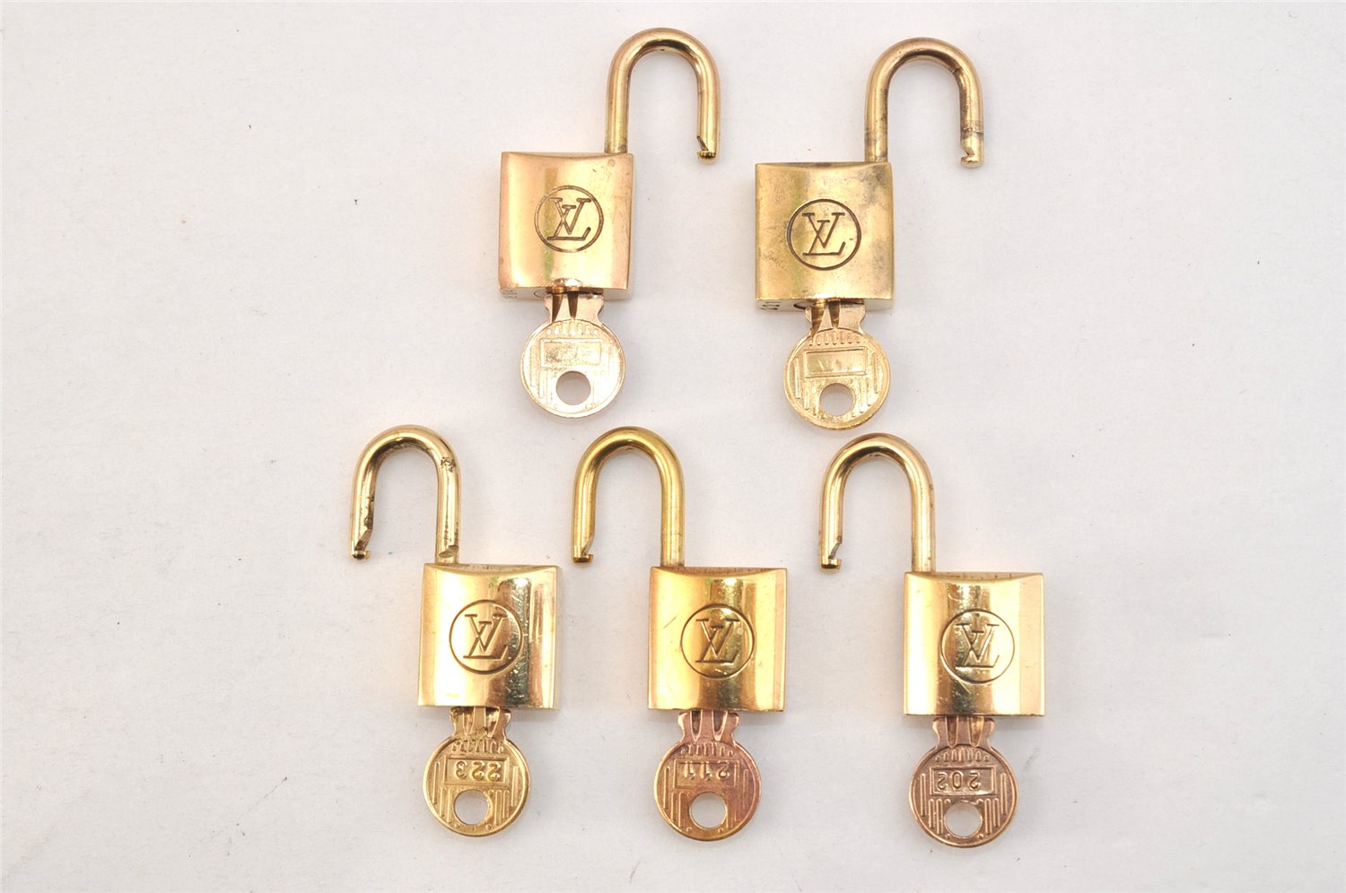 Authentic Louis Vuitton Padlock 10Set Old Model LV Junk 1436L