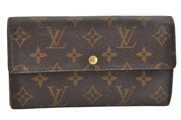 Auth Louis Vuitton Monogram Pochette Porte Monnaie Credit Wallet M61725 LV 1438K