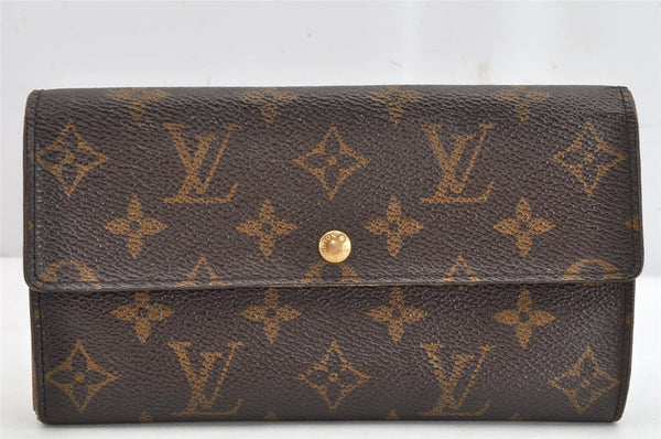 Auth Louis Vuitton Monogram Pochette Porte Monnaie Credit Wallet M61725 LV 1438K