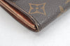 Auth Louis Vuitton Monogram Pochette Porte Monnaie Credit Wallet M61725 LV 1438K