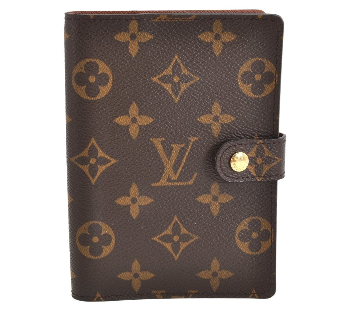 Authentic Louis Vuitton Monogram Agenda PM Notebook Cover R20005 LV 1440K