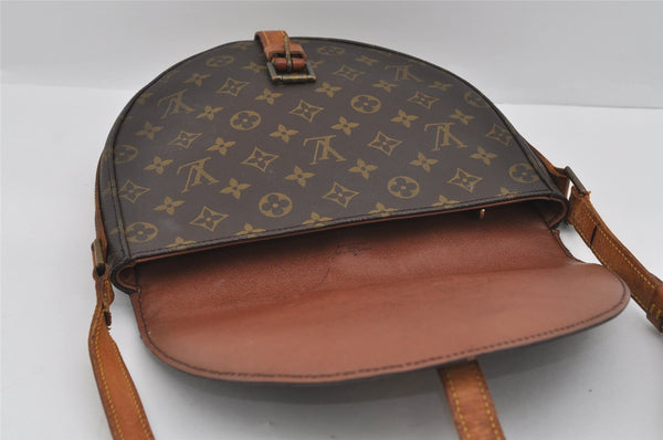 Authentic Louis Vuitton Monogram Chantilly GM Shoulder Cross Bag M51232 LV 1442I