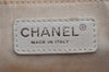 Authentic CHANEL Cruise Line CC Logo Shoulder Tote Bag Canvas Leather Blue 1442K