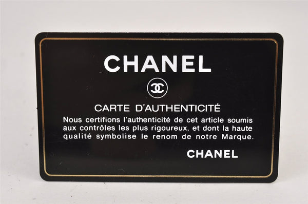 Authentic CHANEL Cruise Line CC Logo Shoulder Tote Bag Canvas Leather Blue 1442K