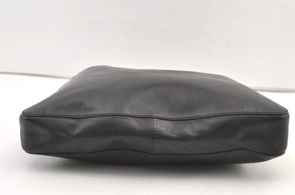 Authentic GUCCI Vintage Leather Shoulder Tote Bag 0013185 Black 1443K