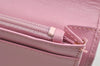 Authentic CHANEL Calf Skin Cambon Line CC Logo Bifold Long Wallet Pink 1444K