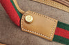 Authentic GUCCI Vintage Web Sherry Line Boston Hand Bag PVC Leather Beige 1445K