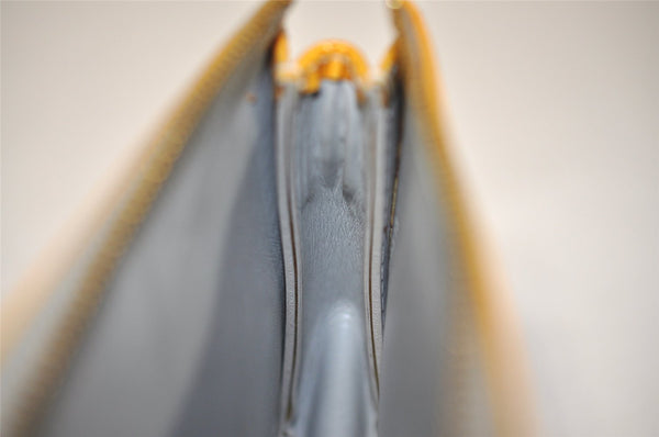 Authentic Louis Vuitton Vernis Lexington Hand Bag Pouch Yellow M91056 LV 1446I