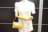 Authentic Louis Vuitton Vernis Lexington Hand Bag Pouch Yellow M91056 LV 1446I